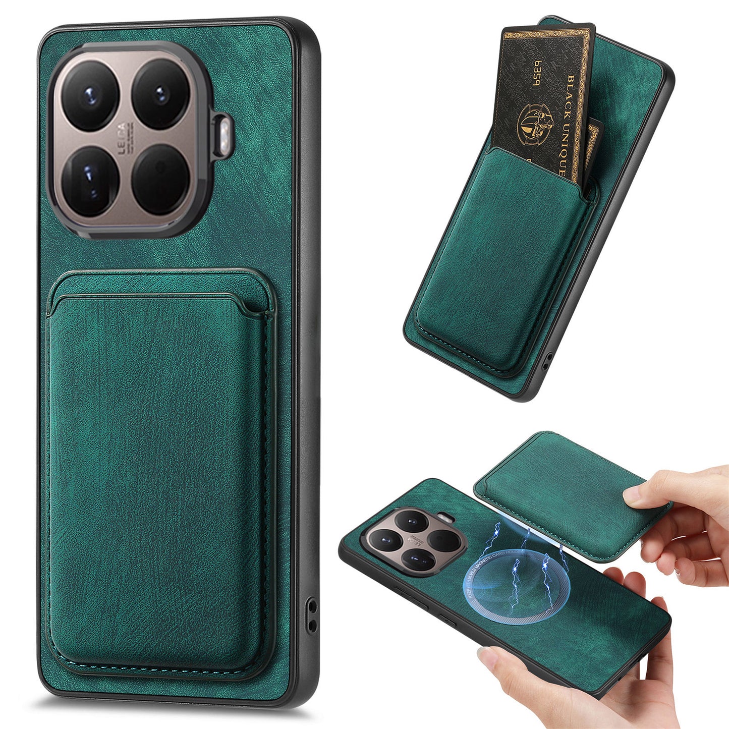Xiaomi 17T Pro – Handyhülle aus PU-Leder und TPU, mit abnehmbarem Kartenfach