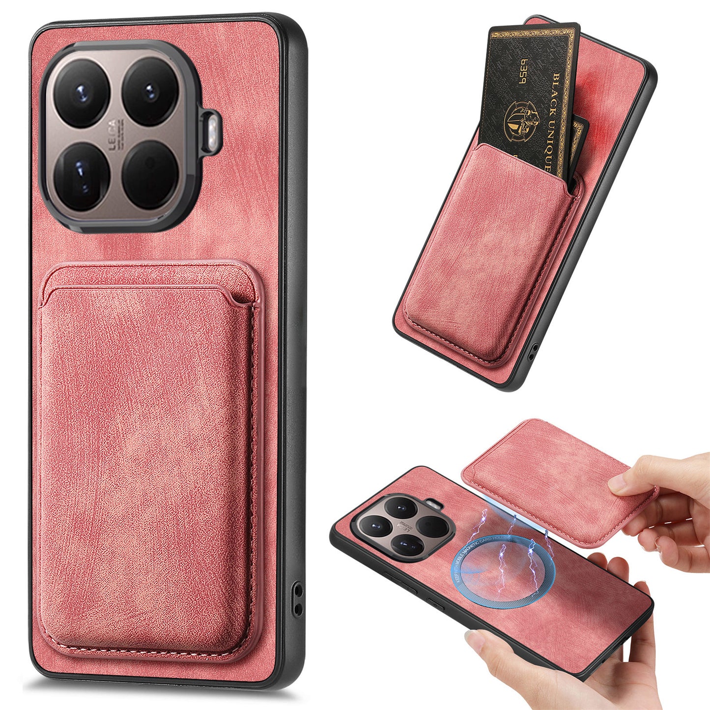 Xiaomi 17T Pro – Handyhülle aus PU-Leder und TPU, mit abnehmbarem Kartenfach