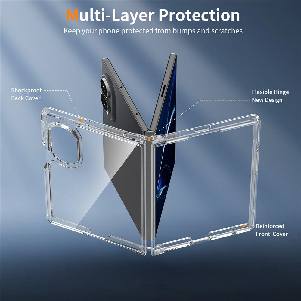 For Samsung Galaxy Z Fold8 Clear Phone Case TPU+Acrylic Shockproof Phone Back Cover