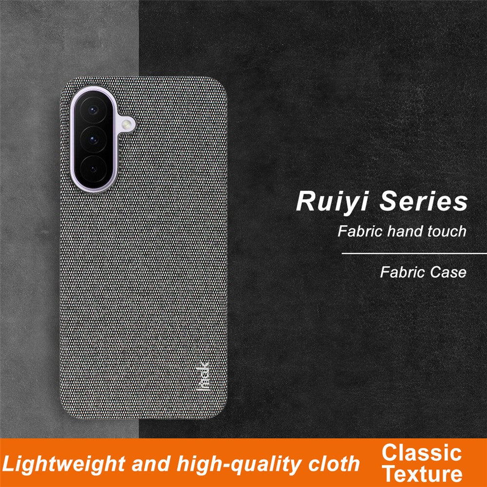 IMAK Ruiyi Series for Samsung Galaxy A27 Case Fabric Texture Leather + PC Phone Back Cover
