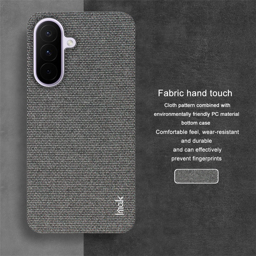 IMAK Ruiyi Series for Samsung Galaxy A27 Case Fabric Texture Leather + PC Phone Back Cover