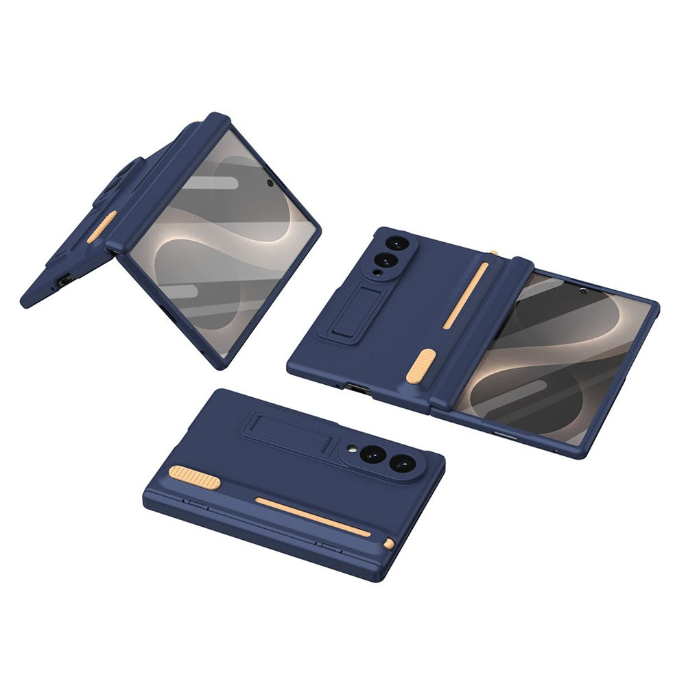 For Samsung Galaxy Z Fold8 Kickstand Case Hinge Protection PC Phone Cover with Screen Protector and Stylus Pen