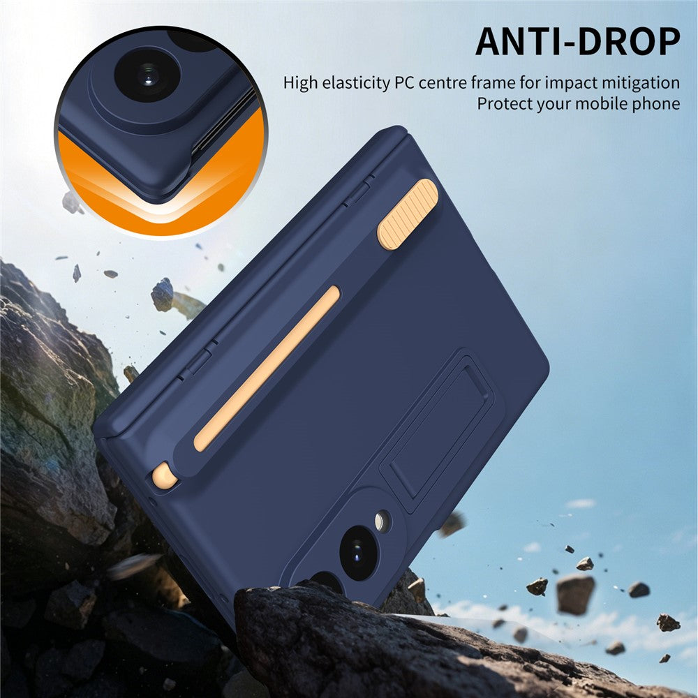 For Samsung Galaxy Z Fold8 Kickstand Case Hinge Protection PC Phone Cover with Screen Protector and Stylus Pen