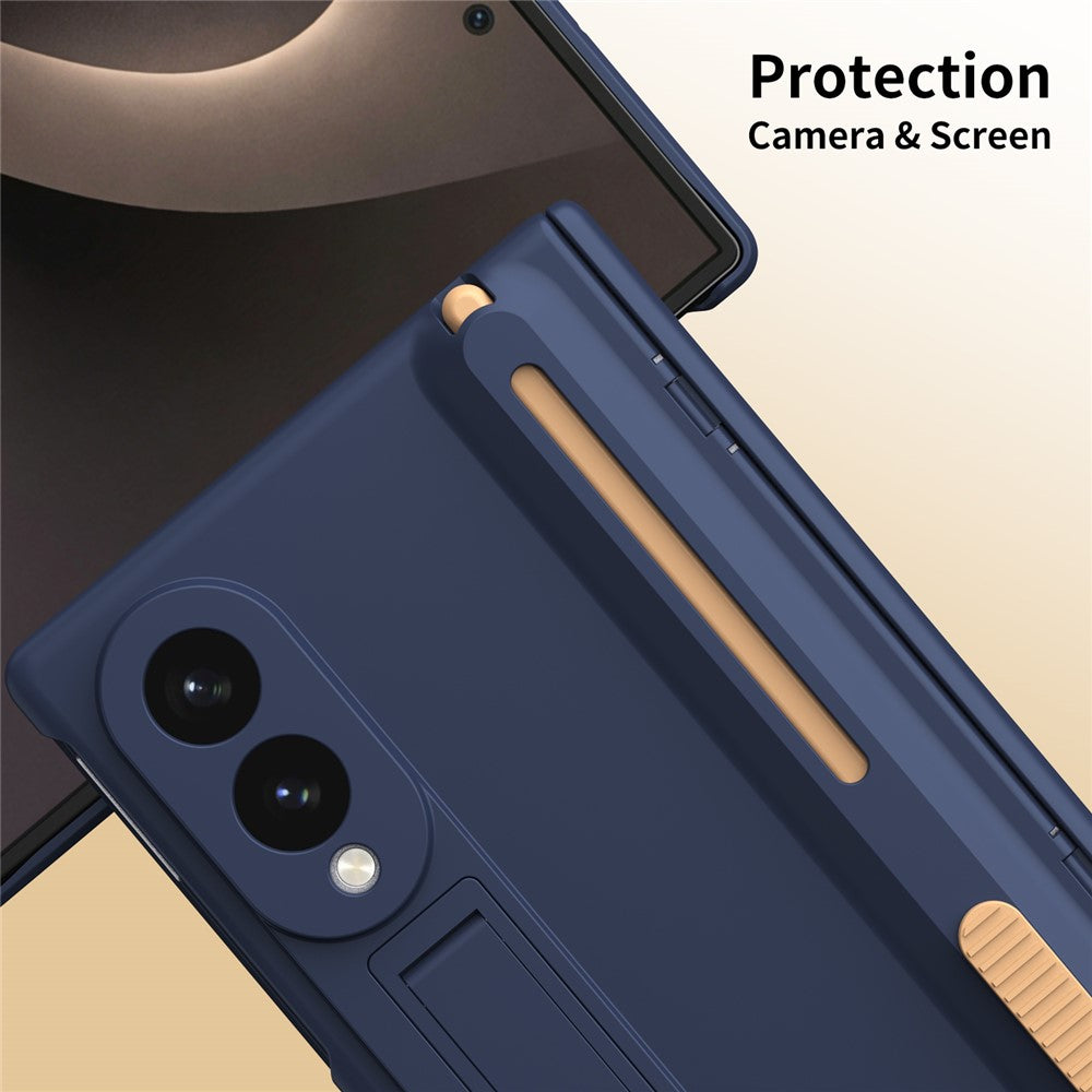 For Samsung Galaxy Z Fold8 Kickstand Case Hinge Protection PC Phone Cover with Screen Protector and Stylus Pen