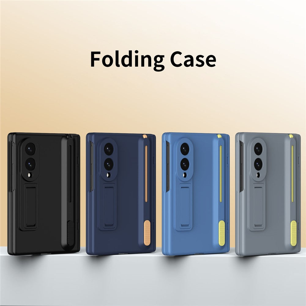 For Samsung Galaxy Z Fold8 Kickstand Case Hinge Protection PC Phone Cover with Screen Protector and Stylus Pen