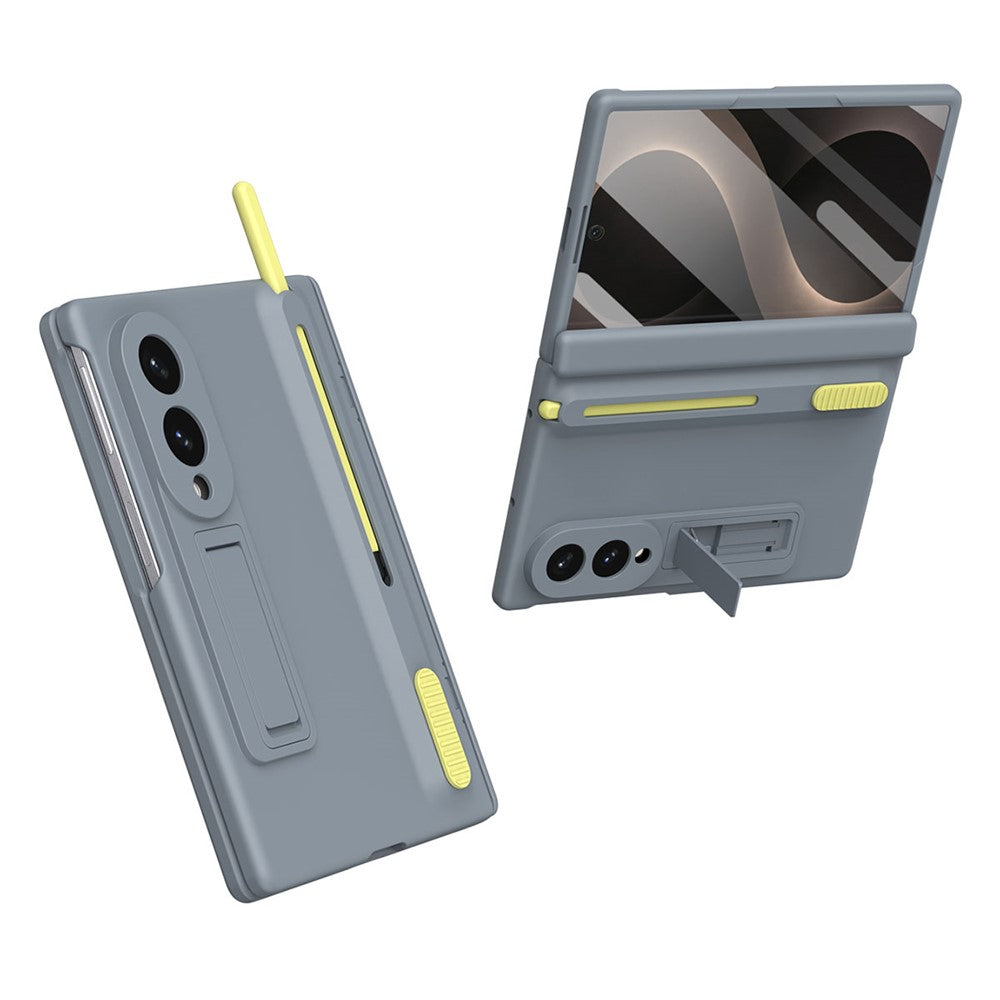 For Samsung Galaxy Z Fold8 Kickstand Case Hinge Protection PC Phone Cover with Screen Protector and Stylus Pen