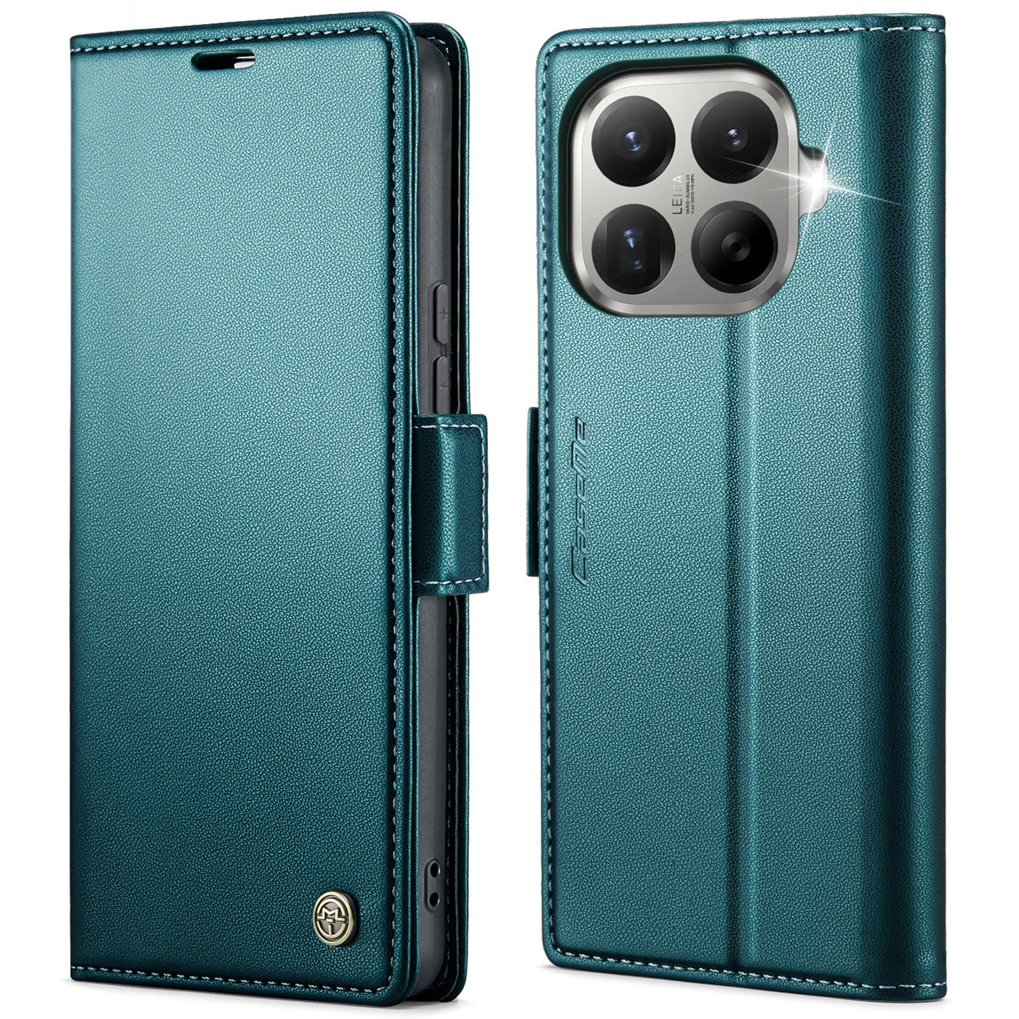 CASEME for Xiaomi 17T Case  023 Series RFID Blocking Wallet Stand Glossy Litchi Texture Leather Phone Cover