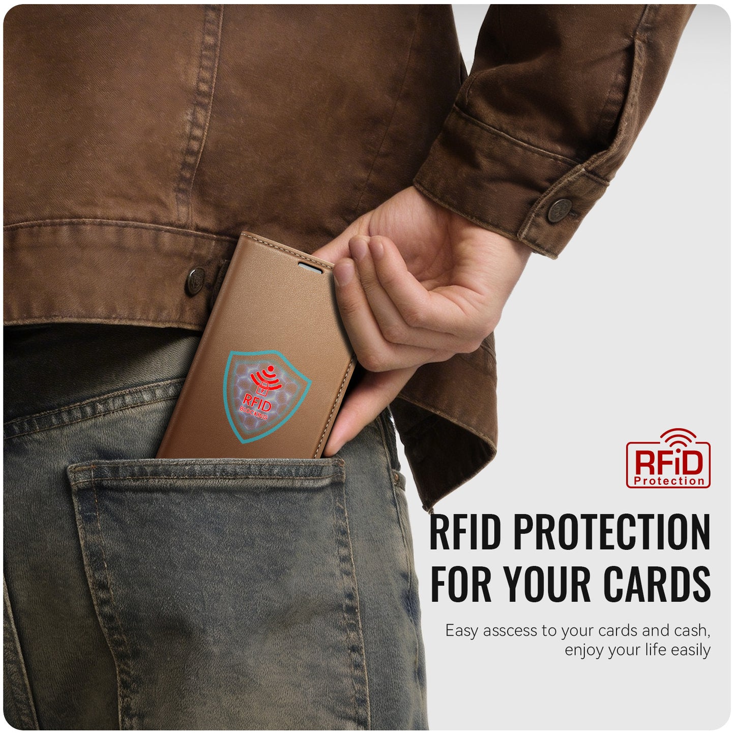 CASEME for Xiaomi 17T Case  023 Series RFID Blocking Wallet Stand Glossy Litchi Texture Leather Phone Cover