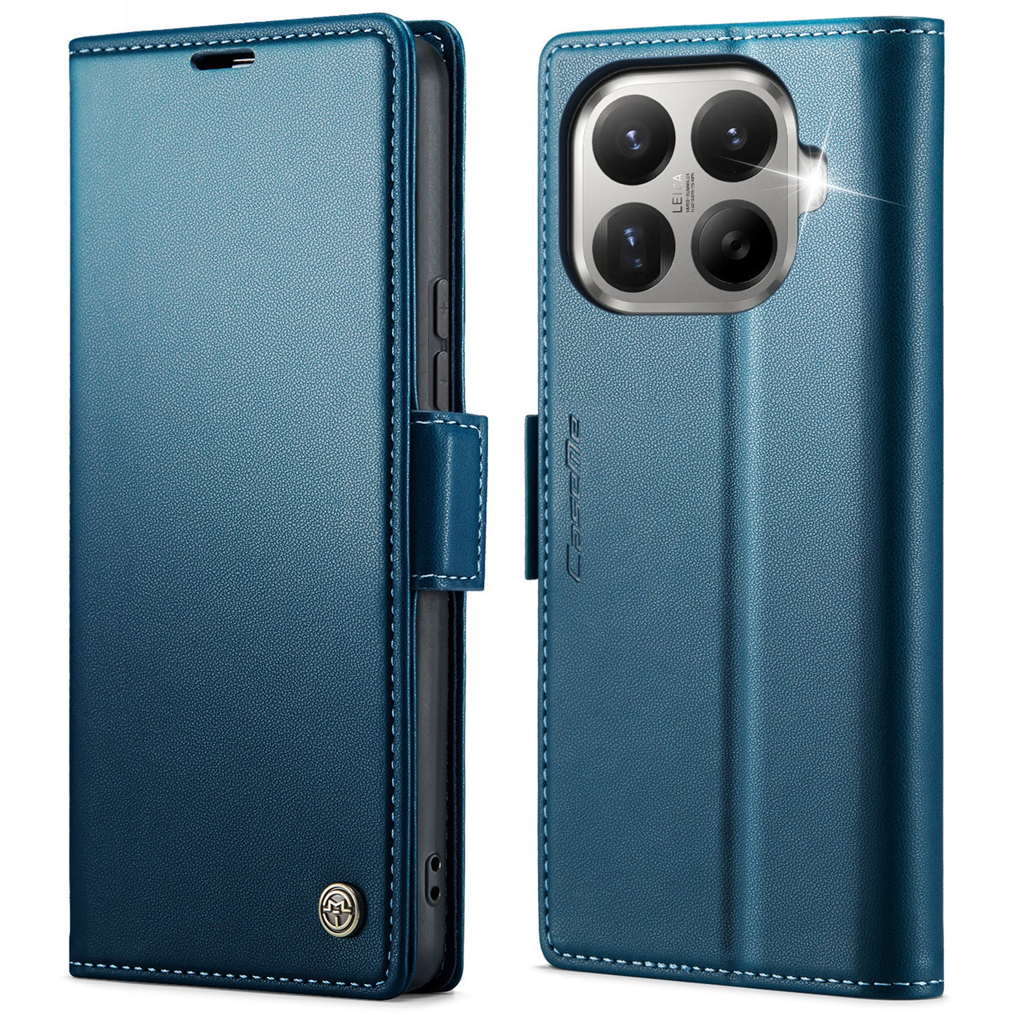 CASEME for Xiaomi 17T Case  023 Series RFID Blocking Wallet Stand Glossy Litchi Texture Leather Phone Cover