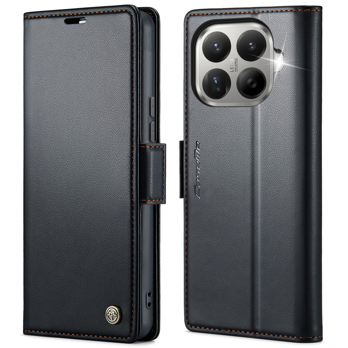 CASEME for Xiaomi 17T Case  023 Series RFID Blocking Wallet Stand Glossy Litchi Texture Leather Phone Cover