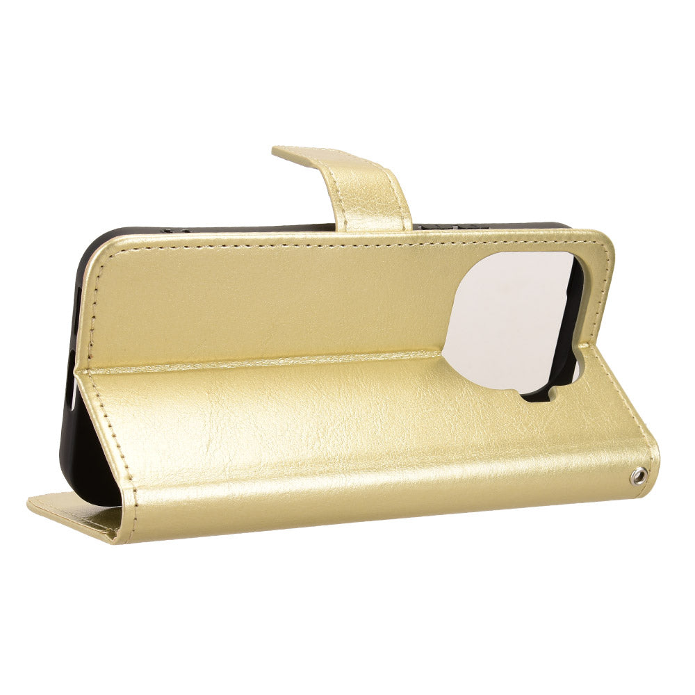 For Xiaomi 17T Pro PU Leather Case with Strap Crazy Horse Texture Phone Wallet Cover