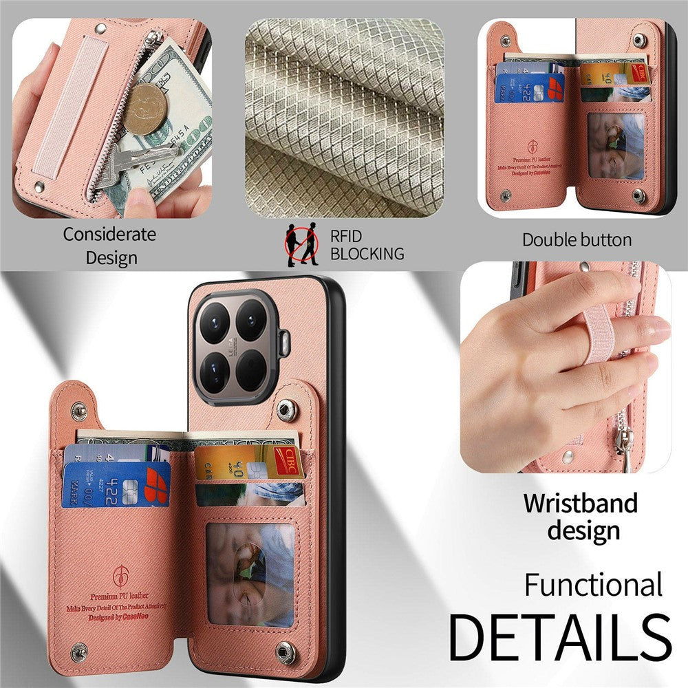 Xiaomi 17T Pro – Handyhülle aus PU-Leder und TPU, mit Ständer, mit Kartenfach, mit RFID-Schutz
