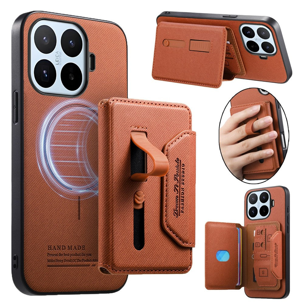 Xiaomi 17T – Magnetische Handyhülle aus PU-Leder, PC und TPU, mit Ständer, mit abnehmbarem Kartenfach