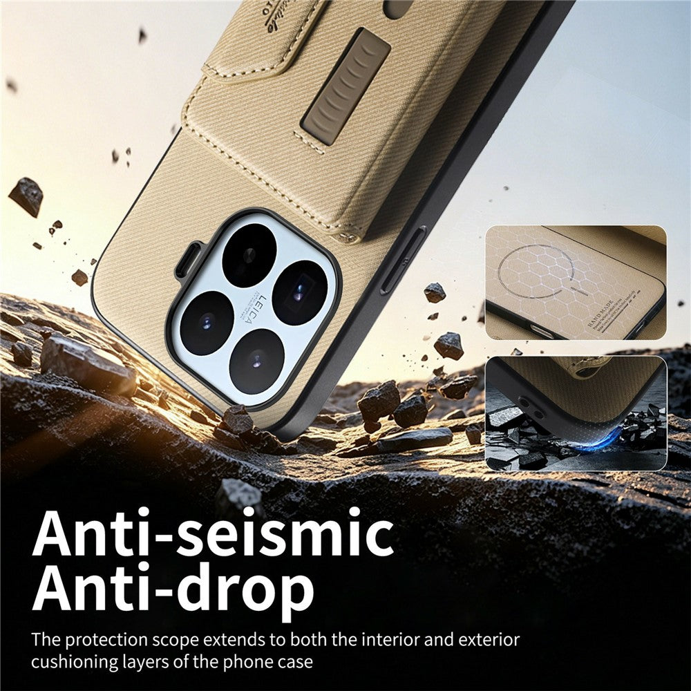 Xiaomi 17T Pro – Magnetische Handyhülle aus PU-Leder, PC und TPU, mit Ständer, mit abnehmbarem Kartenfach