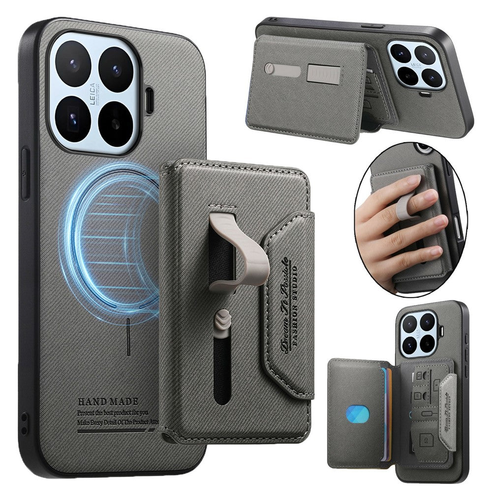 Xiaomi 17T Pro – Magnetische Handyhülle aus PU-Leder, PC und TPU, mit Ständer, mit abnehmbarem Kartenfach