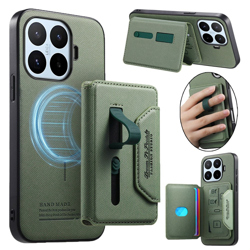 Xiaomi 17T Pro – Magnetische Handyhülle aus PU-Leder, PC und TPU, mit Ständer, mit abnehmbarem Kartenfach