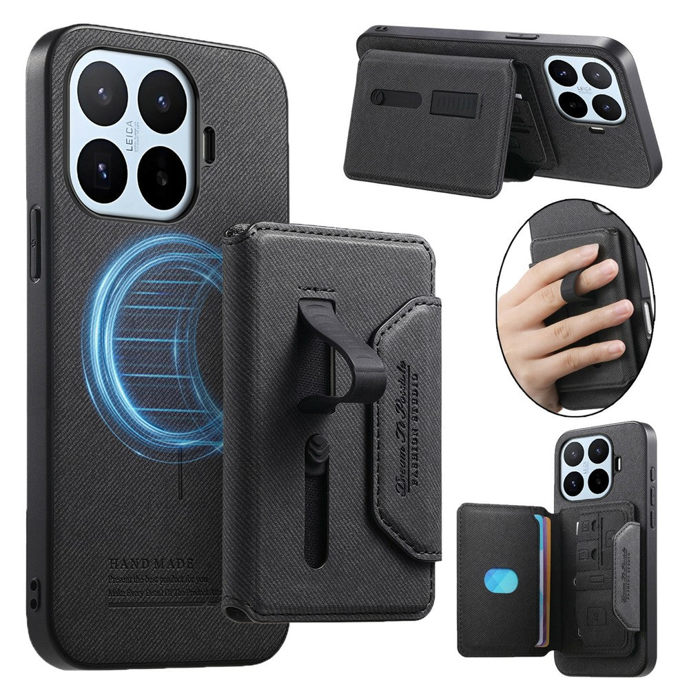 Xiaomi 17T Pro – Magnetische Handyhülle aus PU-Leder, PC und TPU, mit Ständer, mit abnehmbarem Kartenfach