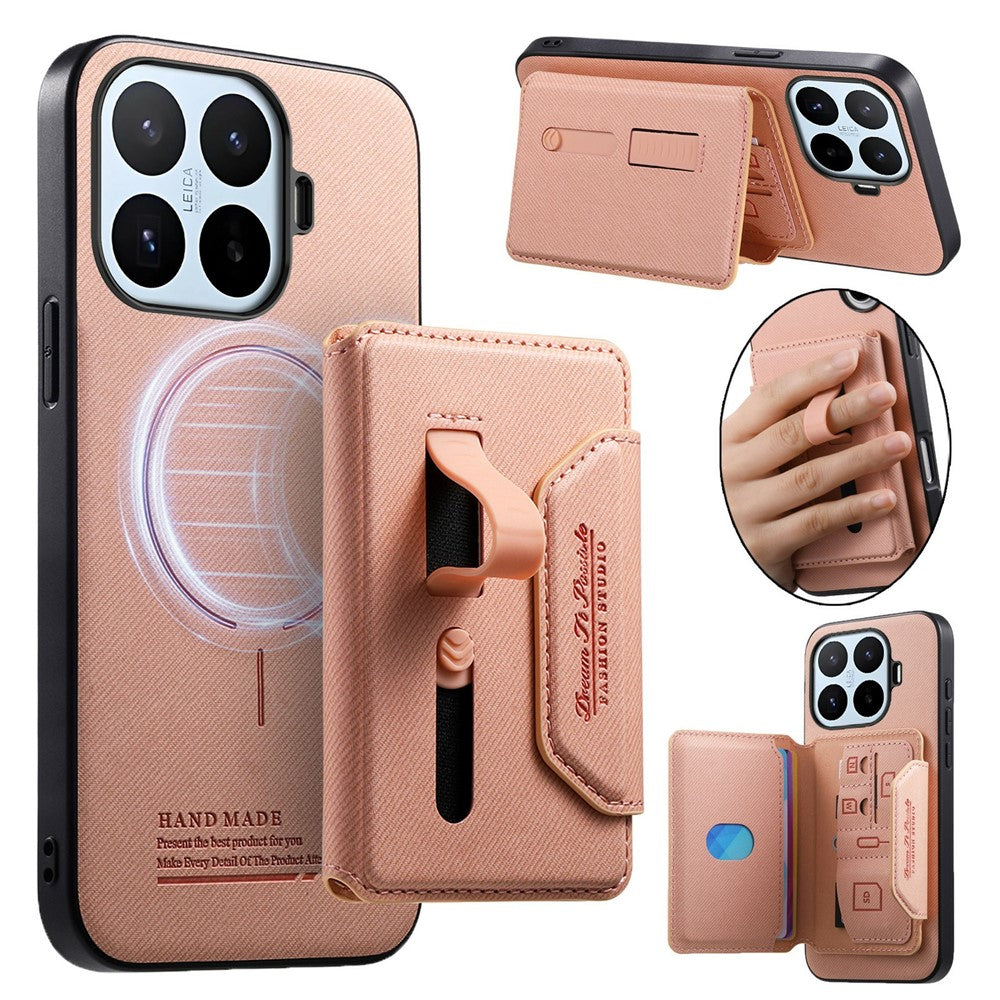 Xiaomi 17T Pro – Magnetische Handyhülle aus PU-Leder, PC und TPU, mit Ständer, mit abnehmbarem Kartenfach