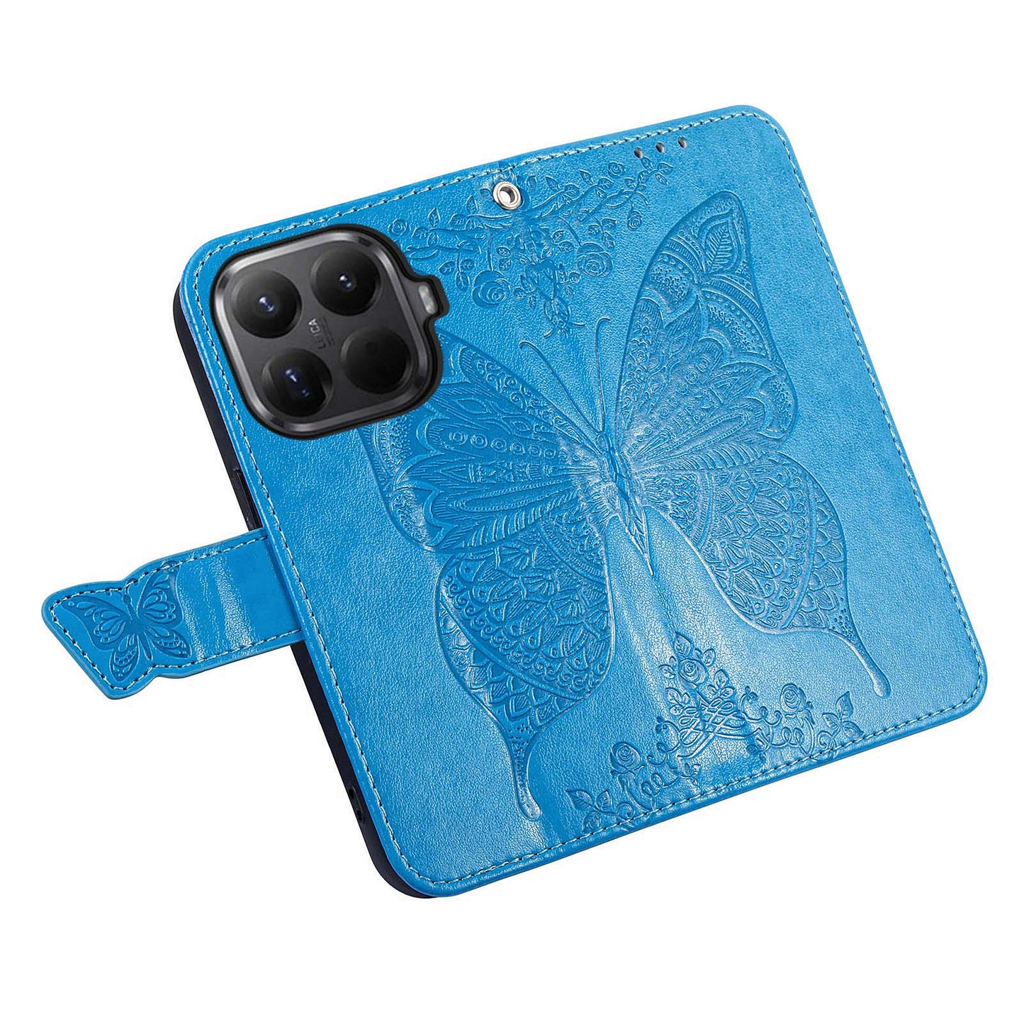 For Xiaomi 17T Pro Case with Strap Butterfly Pattern PU Leather Wallet Phone Cover