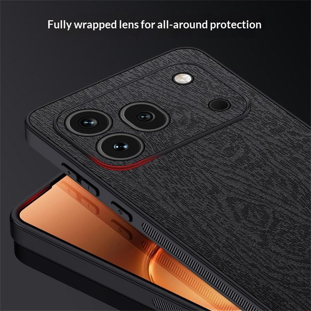 Honor 600 Pro 5G Handyhülle – Aus lederbeschichtetem PC+TPU, mit Holzmaserung