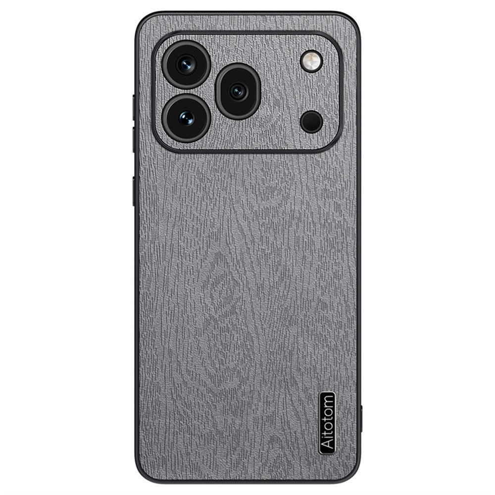 Honor 600 Pro 5G Handyhülle – Aus lederbeschichtetem PC+TPU, mit Holzmaserung