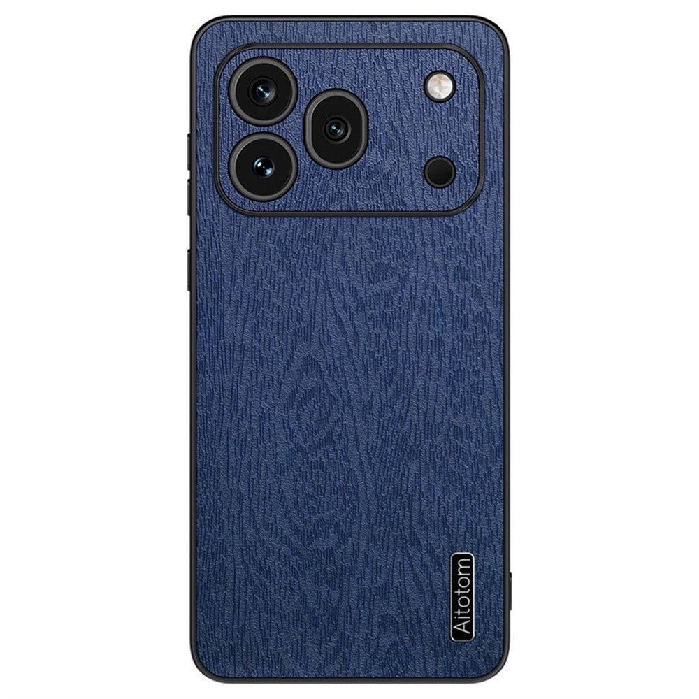 Honor 600 Pro 5G Handyhülle – Aus lederbeschichtetem PC+TPU, mit Holzmaserung