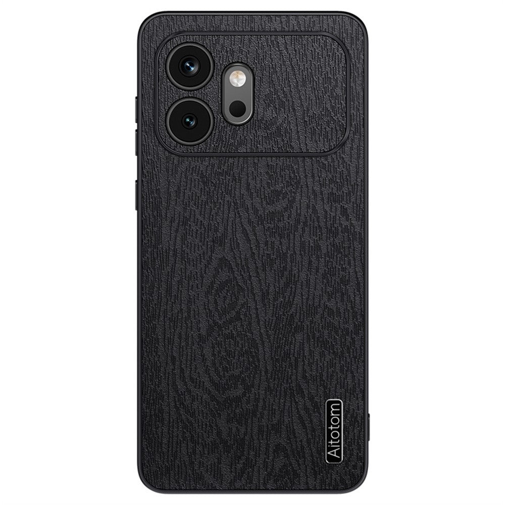 Honor 600 5G Handyhülle – Aus lederbeschichtetem PC+TPU, mit Holzmaserung