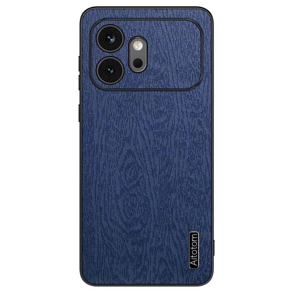 Honor 600 5G Handyhülle – Aus lederbeschichtetem PC+TPU, mit Holzmaserung