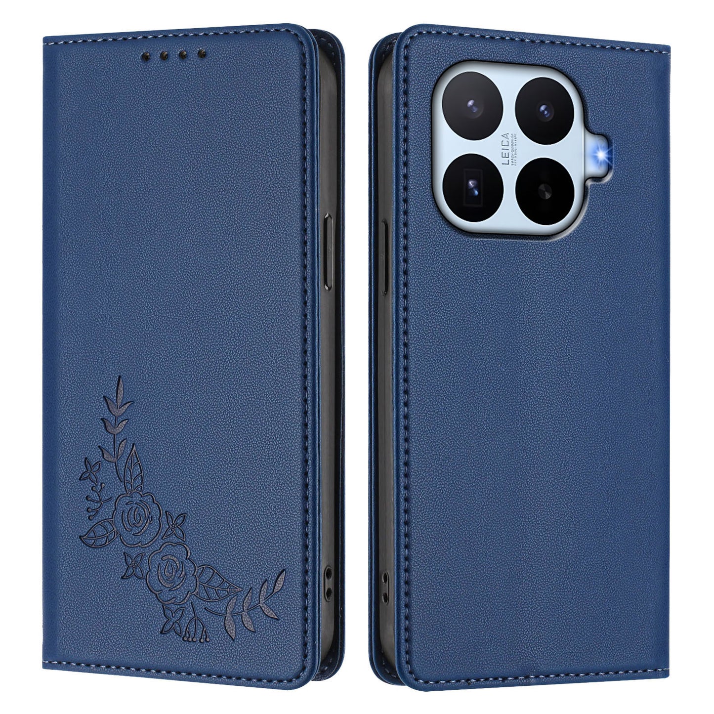 Xiaomi 17T – Wallet-Handyhülle aus PU-Leder und TPU, mit Ständer, mit Blumenmotiv