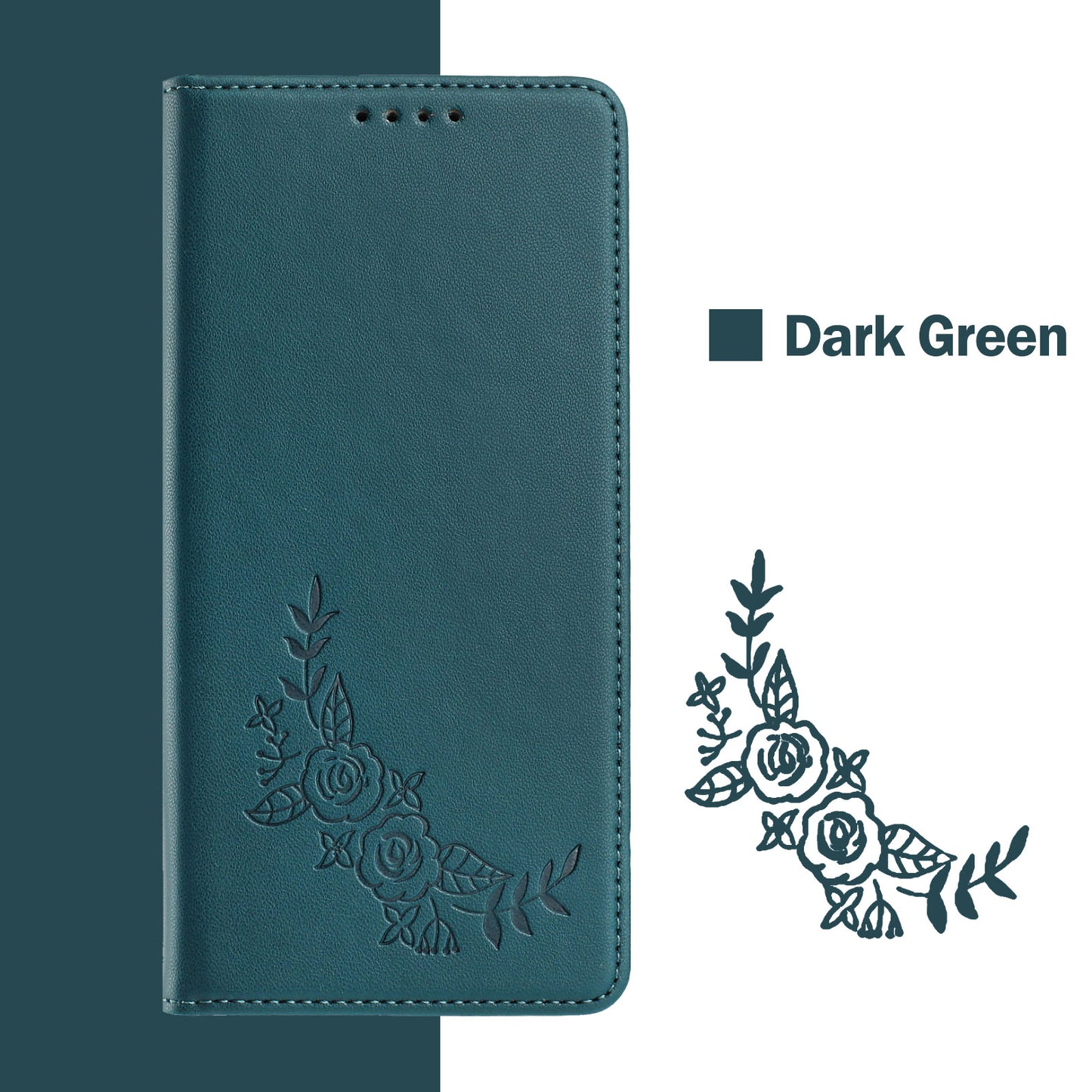 Xiaomi 17T Pro – Wallet-Handyhülle aus PU-Leder und TPU, mit Ständer, mit Blumenmotiv
