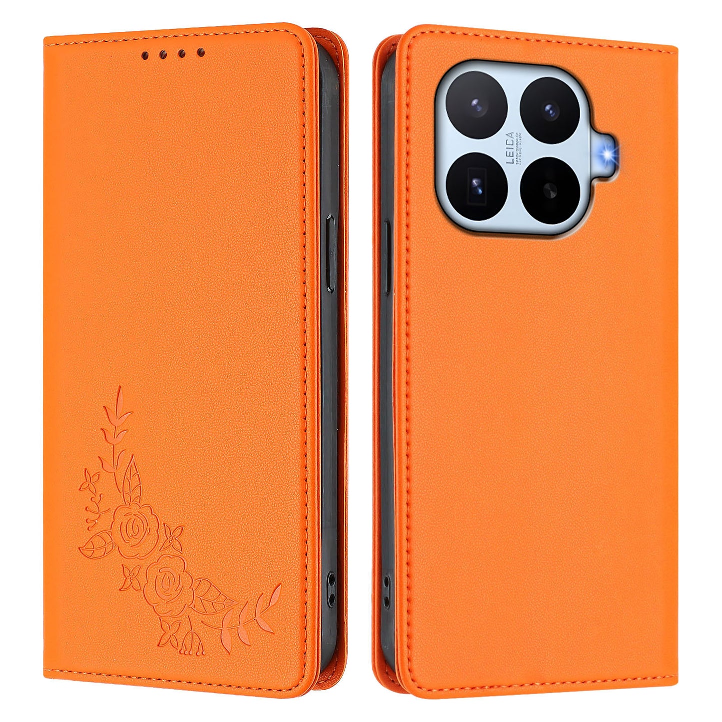 Xiaomi 17T Pro – Wallet-Handyhülle aus PU-Leder und TPU, mit Ständer, mit Blumenmotiv