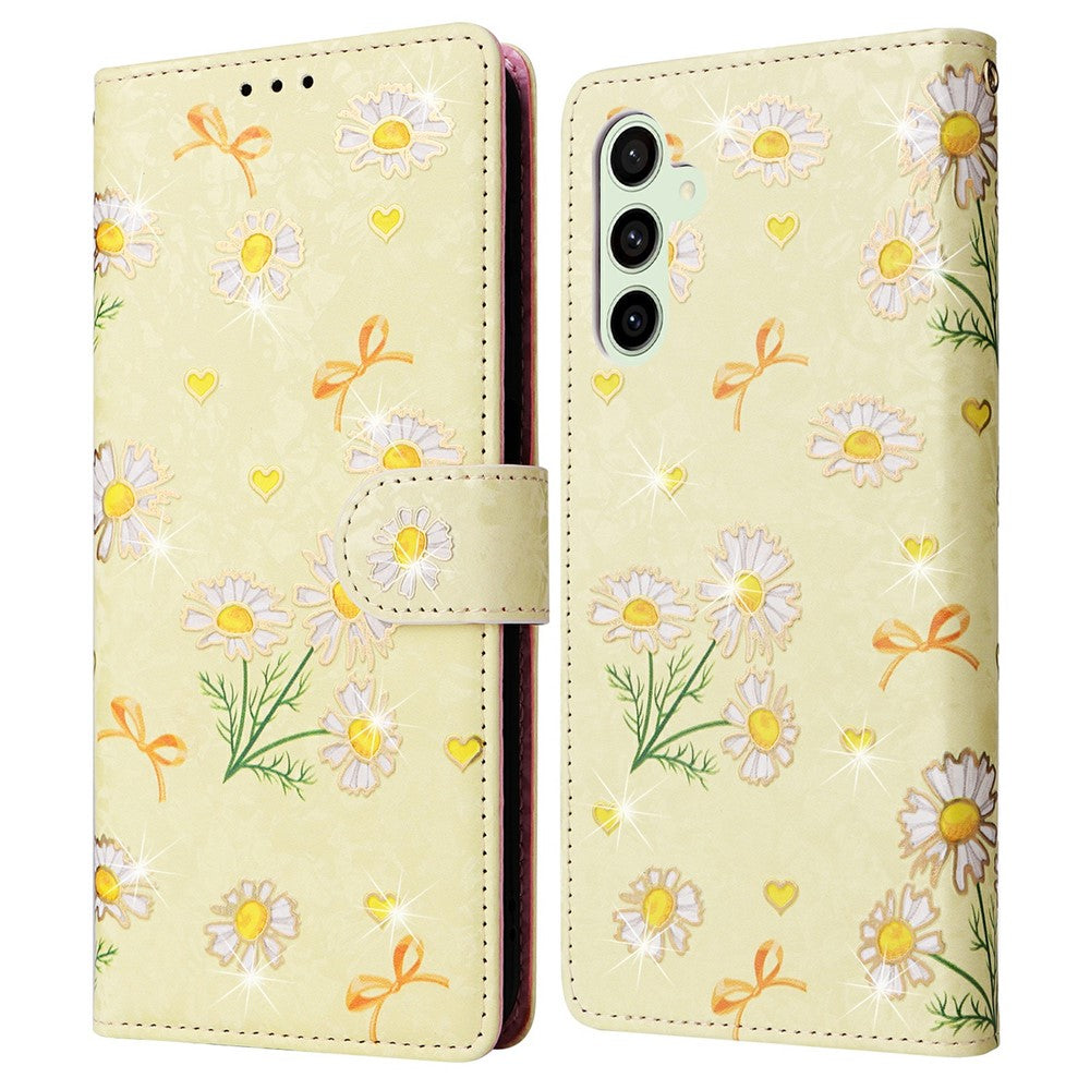 For Samsung Galaxy S26 FE Case RFID Blocking Flower Leather Phone Cover