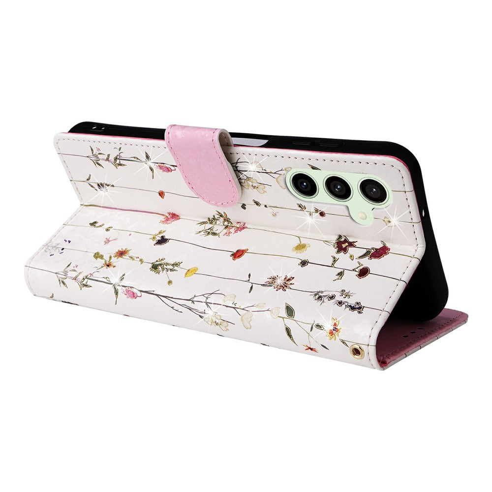 For Samsung Galaxy S26 FE Case RFID Blocking Flower Leather Phone Cover