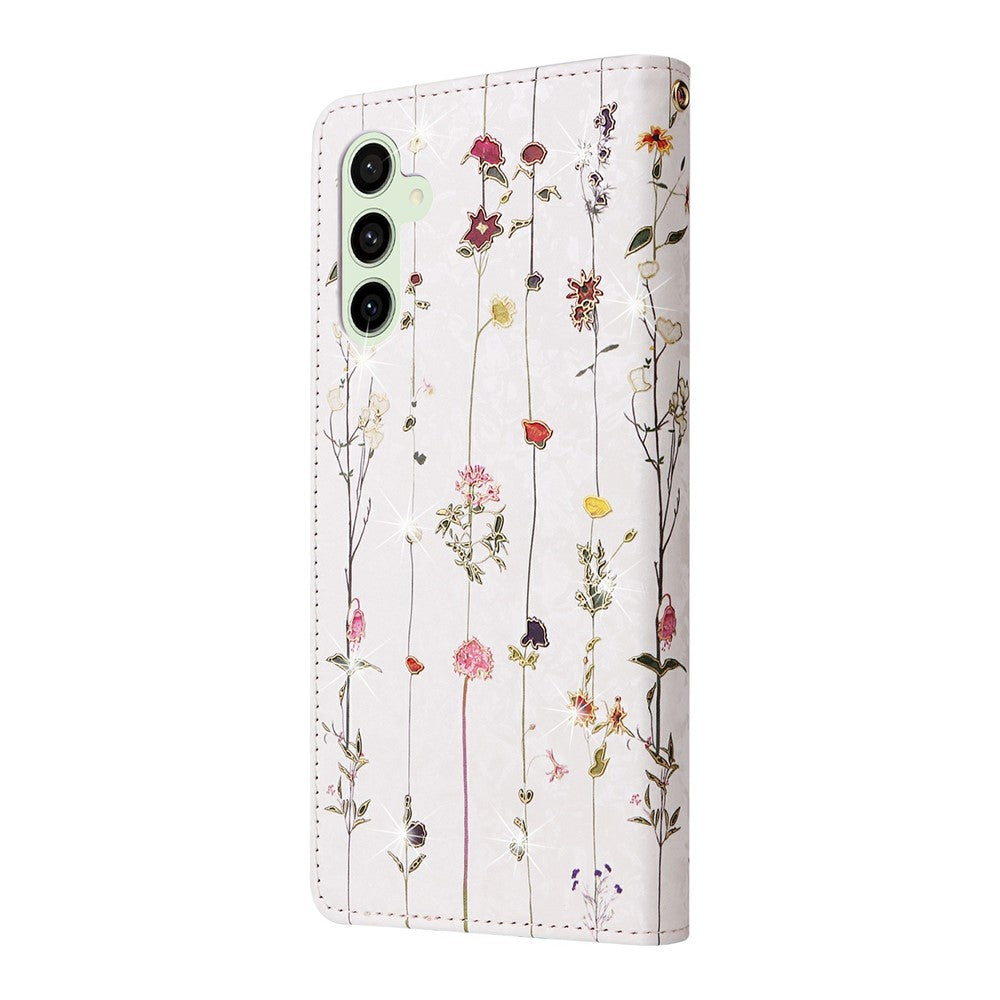 For Samsung Galaxy S26 FE Case RFID Blocking Flower Leather Phone Cover