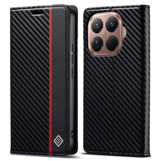 Xiaomi 17T – Wallet-Handyhülle aus PU-Leder und TPU, mit Ständer, in Carbonfaser-Optik