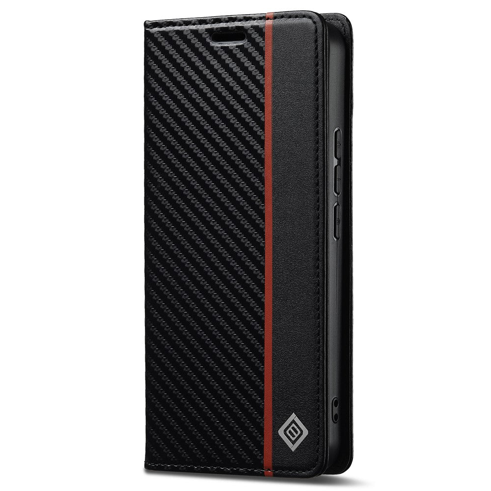 Xiaomi 17T – Wallet-Handyhülle aus PU-Leder und TPU, mit Ständer, in Carbonfaser-Optik