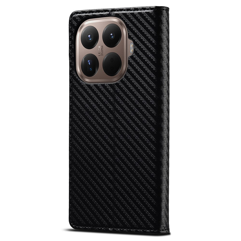 Xiaomi 17T Pro – Wallet-Handyhülle aus PU-Leder und TPU, mit Ständer, in Carbonfaser-Optik