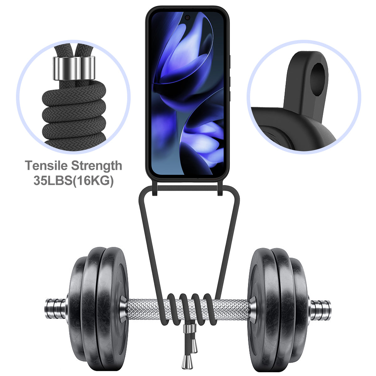 For Google Pixel 11 Pro Case Liquid Silicone Card Holder Back Phone Cover with Lanyard