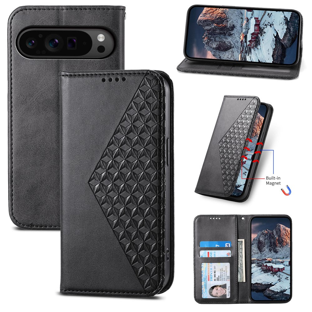 For Google Pixel 11 / Pixel 11 Pro Case Calf Texture PU Leather Wallet Phone Cover with Wrist Strap