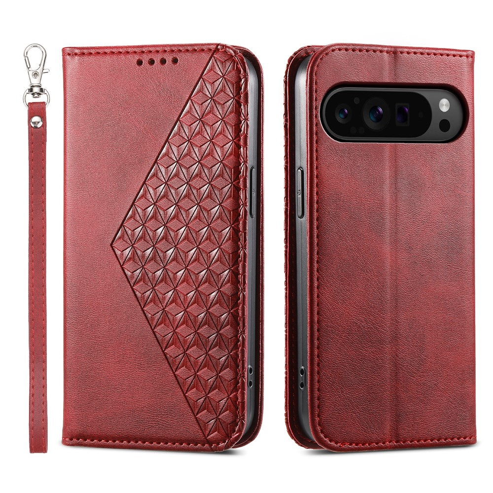 For Google Pixel 11 / Pixel 11 Pro Case Calf Texture PU Leather Wallet Phone Cover with Wrist Strap