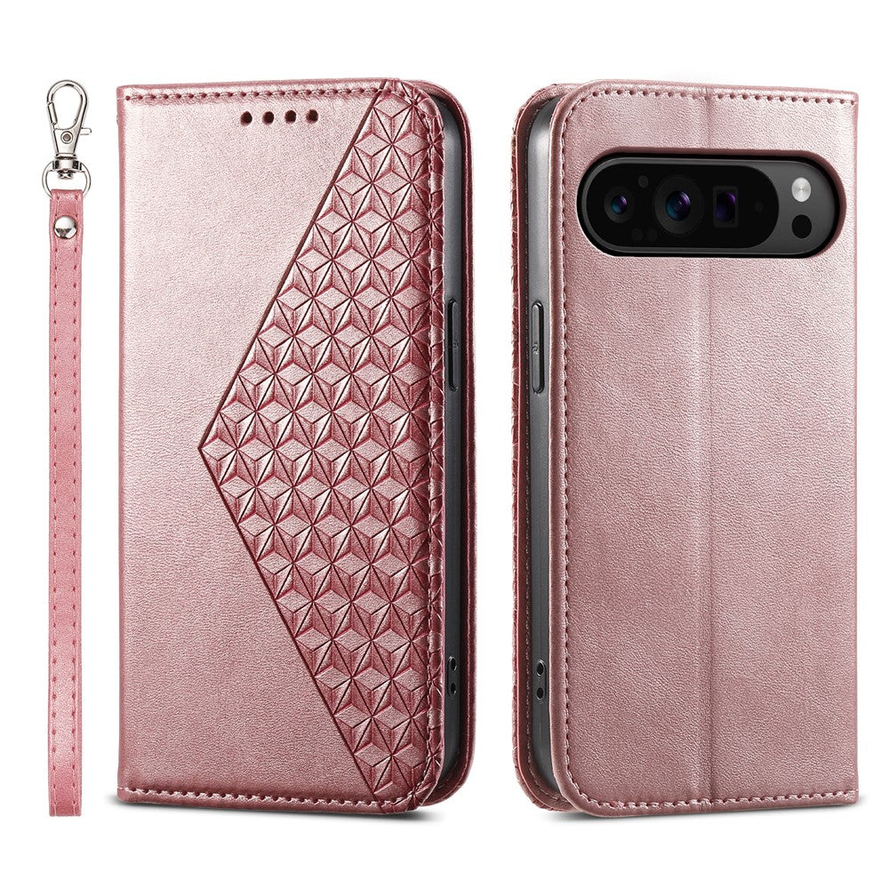 For Google Pixel 11 / Pixel 11 Pro Case Calf Texture PU Leather Wallet Phone Cover with Wrist Strap