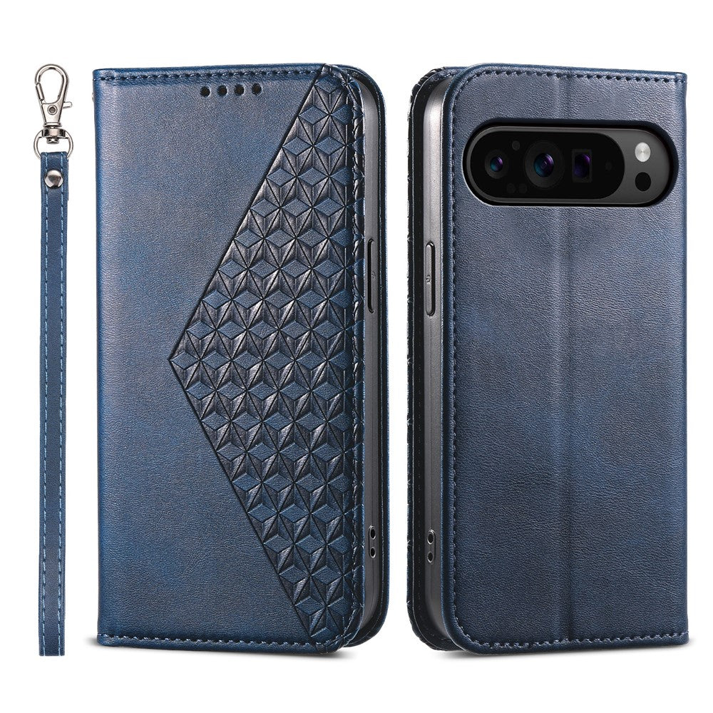 For Google Pixel 11 / Pixel 11 Pro Case Calf Texture PU Leather Wallet Phone Cover with Wrist Strap