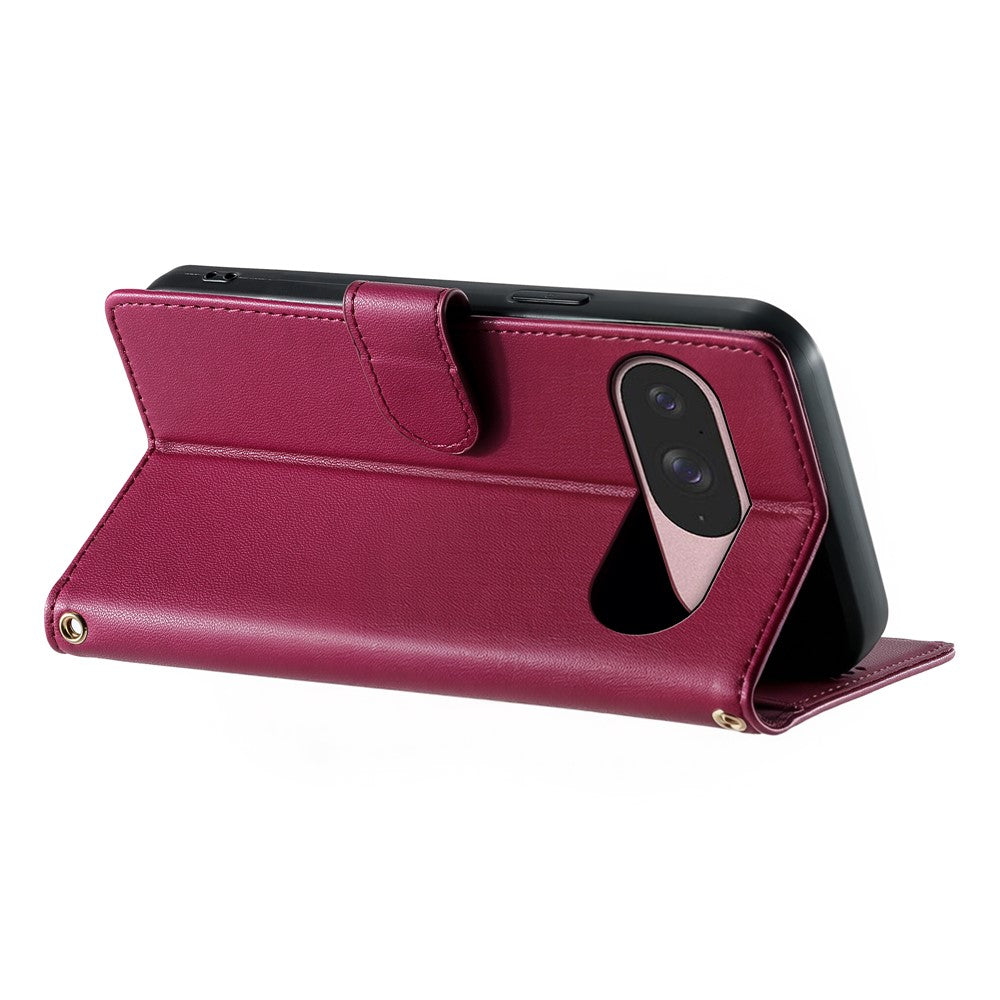 For Google Pixel 11 / Pixel 11 Pro Case Adorable Cat Pattern PU Leather Wallet Phone Cover with Wrist Strap