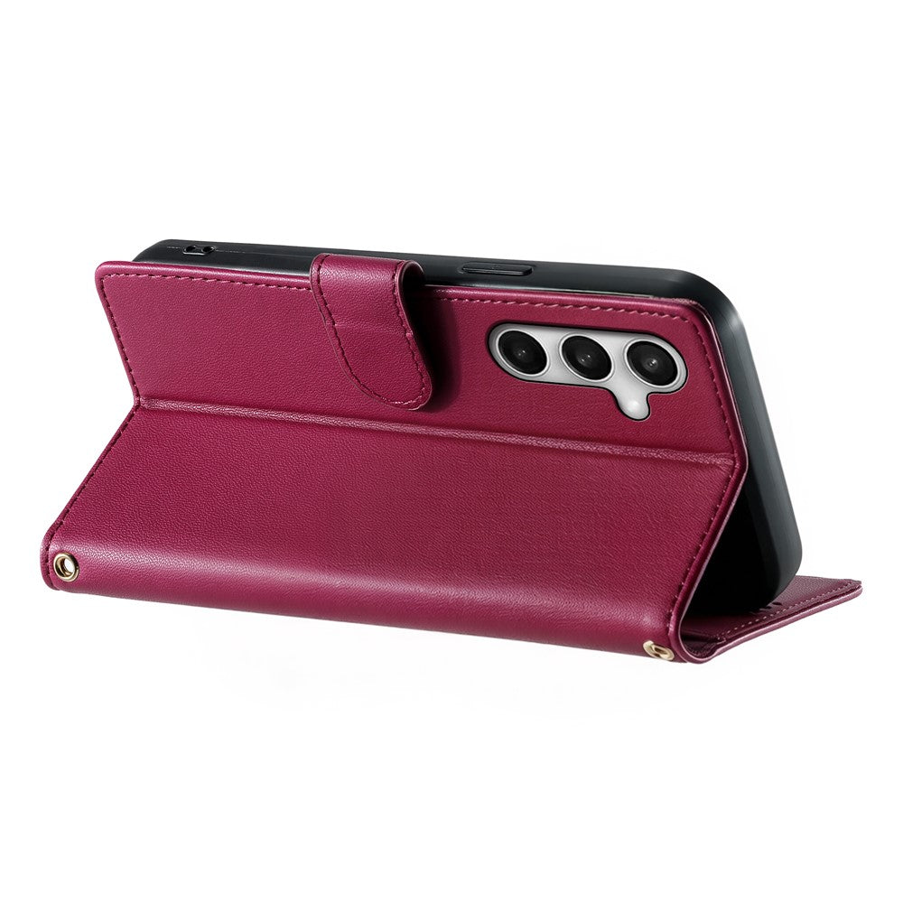For Samsung Galaxy S26 FE Case Adorable Cat Pattern PU Leather Wallet Phone Cover with Wrist Strap