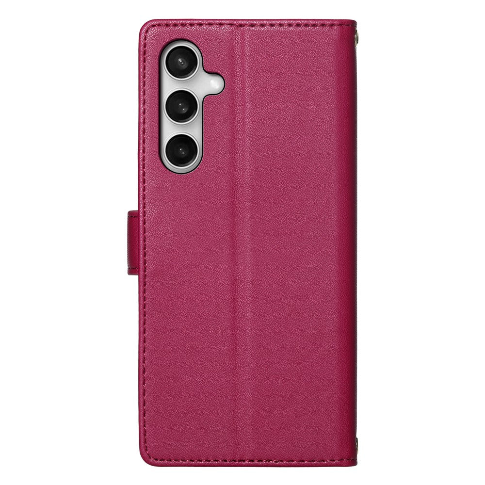 For Samsung Galaxy S26 FE Case Adorable Cat Pattern PU Leather Wallet Phone Cover with Wrist Strap