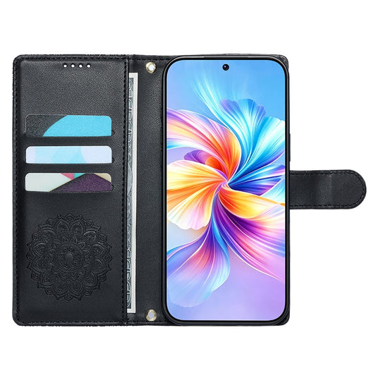 Galaxy S26 FE Wallet-Handyhülle – Geprägtes Totem-Leder-Flip--Telefongehäuse mit Handschlaufe