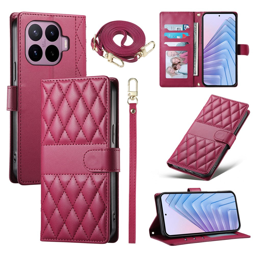 Xiaomi 17T – Wallet-Handyhülle aus PU-Leder und TPU, mit Ständer, mit langem und kurzem Trageriemen