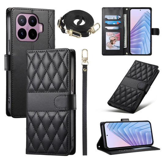 Xiaomi 17T – Wallet-Handyhülle aus PU-Leder und TPU, mit Ständer, mit langem und kurzem Trageriemen