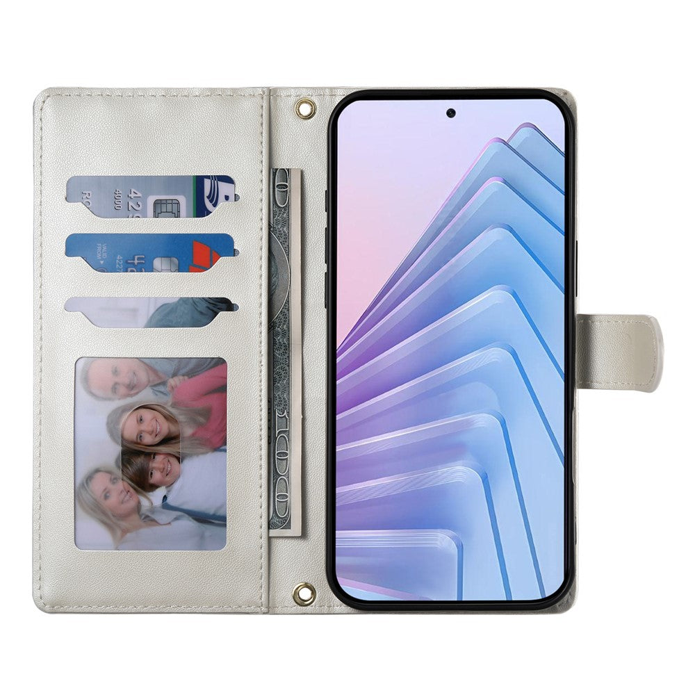 Xiaomi 17T – Wallet-Handyhülle aus PU-Leder und TPU, mit Ständer, mit langem und kurzem Trageriemen