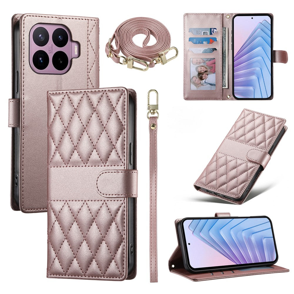 Xiaomi 17T Pro – Wallet-Handyhülle aus PU-Leder und TPU, mit Ständer, mit langem und kurzem Trageriemen